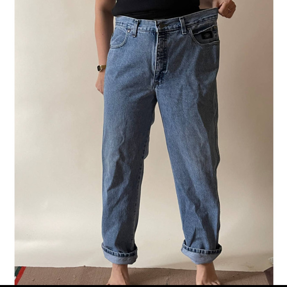 90s Vintage Harley Davidson Light Wash Straight Leg Jeans Size L - Picture 2 of 8